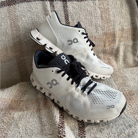 ON Running Shoes - ON Cloud X White and Black Running Shoes